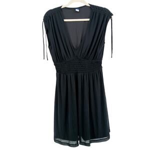 NWT Old Navy Smocked Waist Defined Mini Dress Size MD Y2K Casual LBD Classic